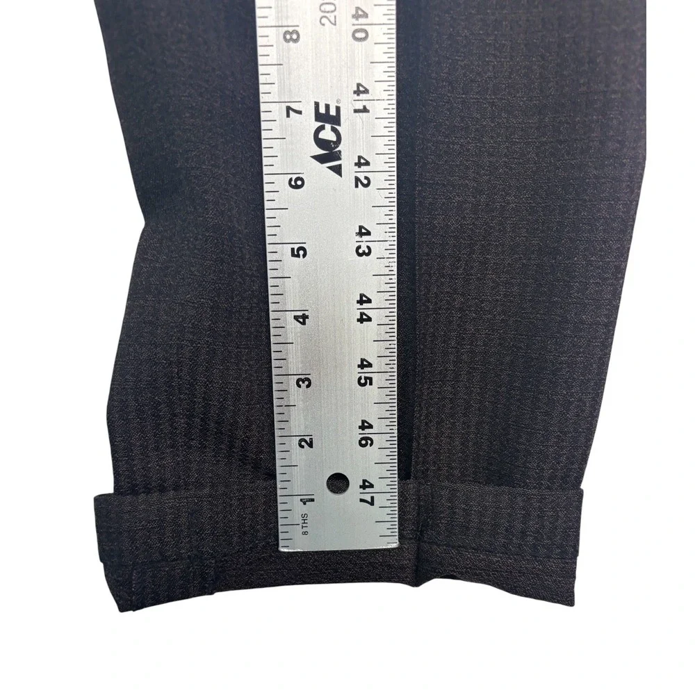 vtg 60s Bespoke 40R 32x30 Brown Stripe 2pc Pant Suit Wool Pleated High Waisted